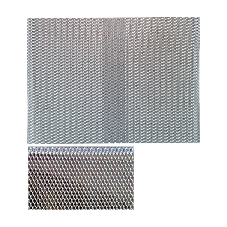 Diamond shaped precision expanded titanium metal mesh for battery current collector