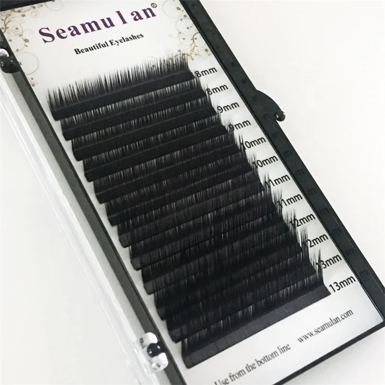 2022 Top Professional Private Label Lashes Supplies Ellipse Eyelash Extension Matte Faux Mink Individual Premium Black  Tray hot