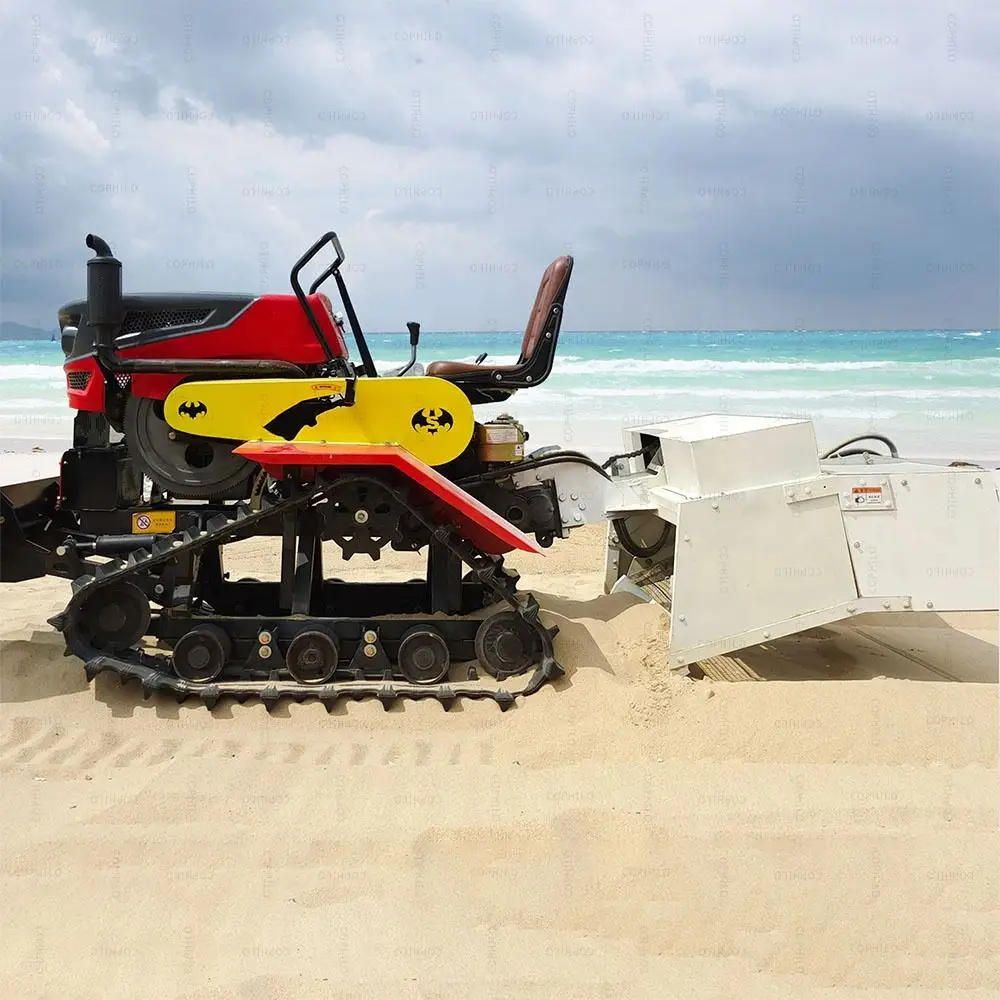 High Quality All-In-One Track Type Small Beach Cleaner Sand Beach-Cleaner-For-Sale Beach Cleaner Machine