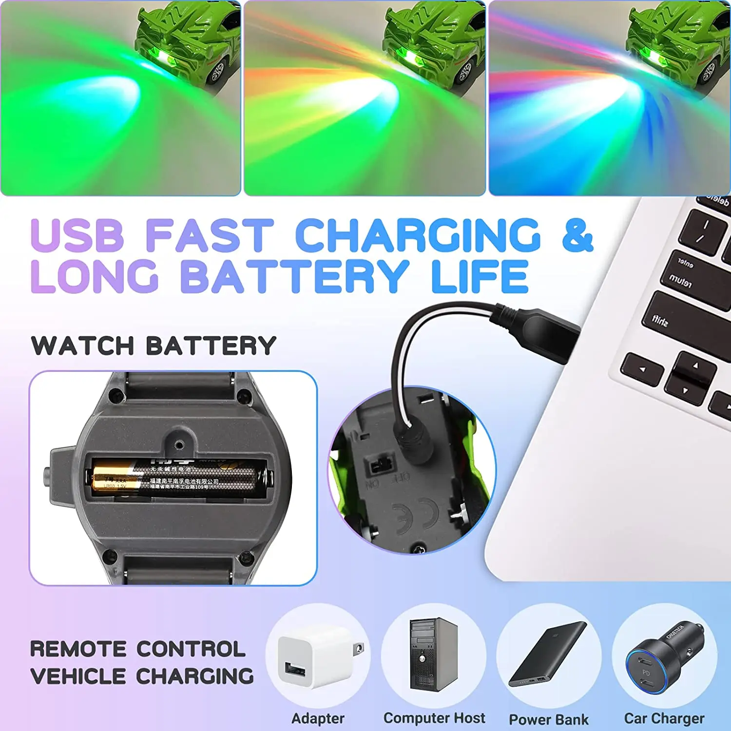 New Mini Remote Control Car Watch Toys,2.4 GHz RC Watch Racing Car  TikTok Watch Car