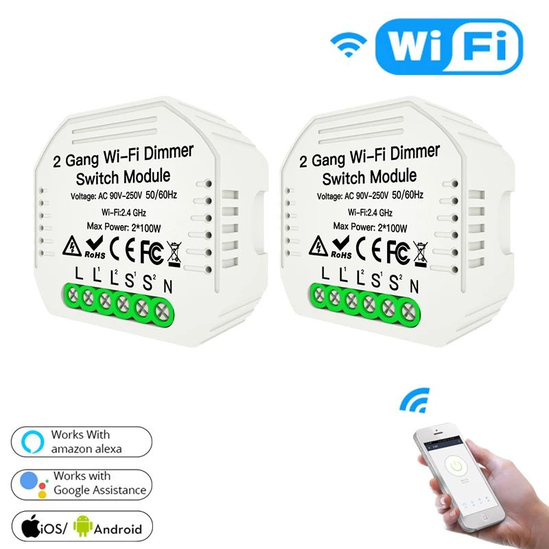 Shuwei Amazon Alexa Remote Control Smart Home Dimmer Switch Smart Circuit Breaker