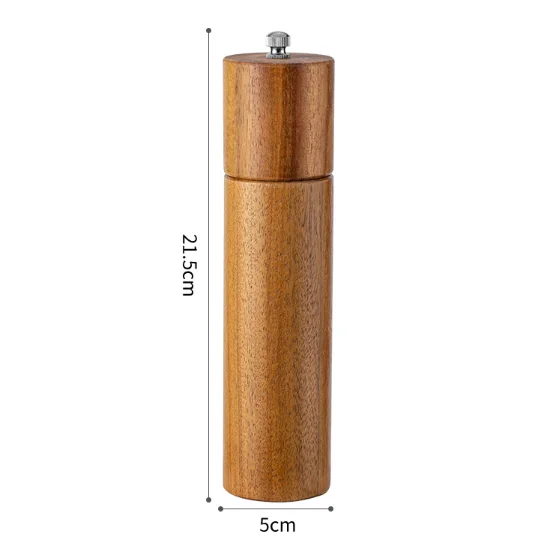 Household Peppercorns Sea Salt Pepper Mill Manual Acacia Wood Grinder Kitchen Tool