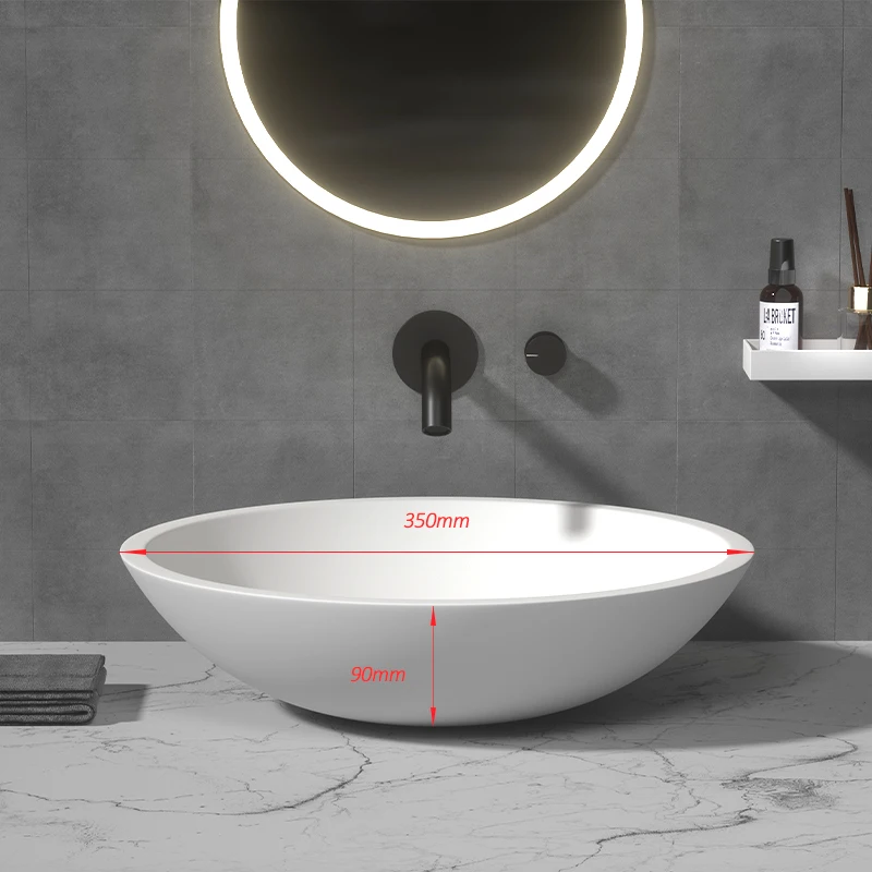 Good Quality Environmental Round Small Bathroom Sink For Apartment
