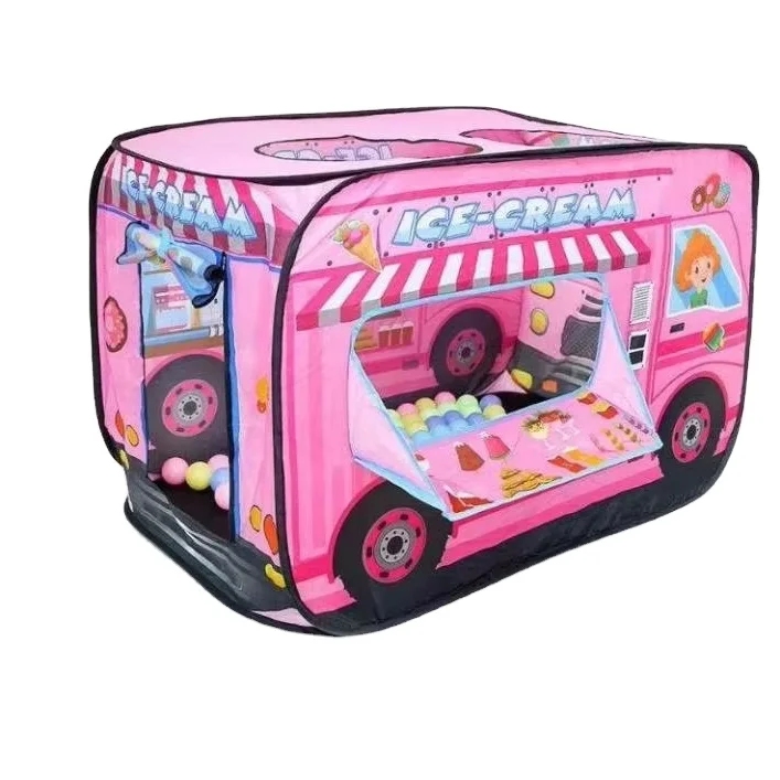 Luxury Princess Castle Kids Teepee Tent Set Pop-Up Ventilated Mesh Soft Pink Indoor Playhouse Baby Firefly Tent