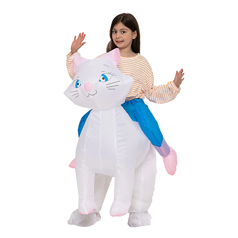 Cute Cat Inflatable Clothing Wholesale Cute Pink Anime Puppy Riding Kangaroo Piggy Inflatable Clothing For Children