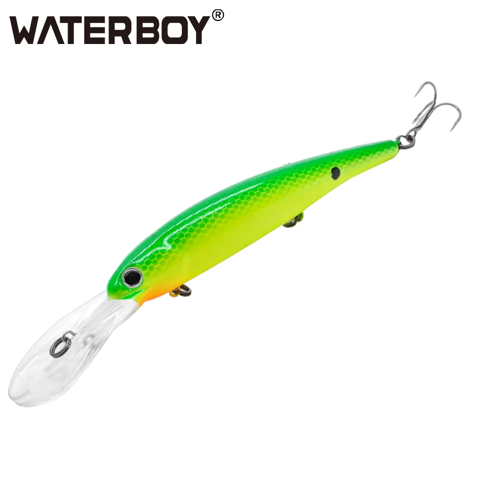WATERBOY Long Lip Plastic Fishing Hard Lure 12cm 20g Pesca Isca Artificial Fish Minnow Lure Swim Bait
