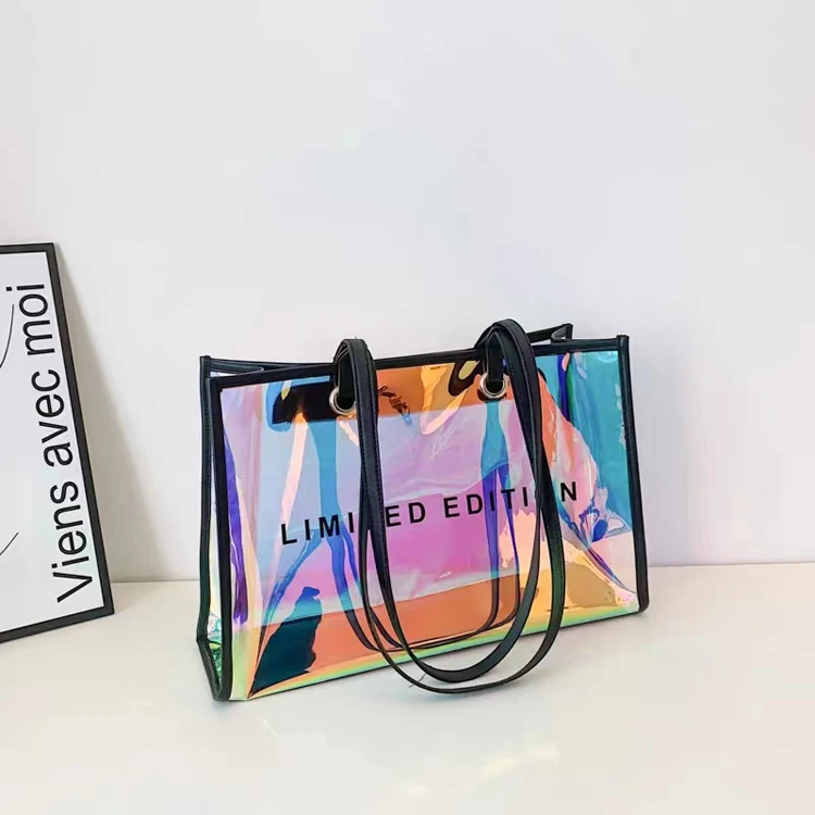 Factory customized PVC makeup bag transparent makeup plastic cosmetic bag tote bag