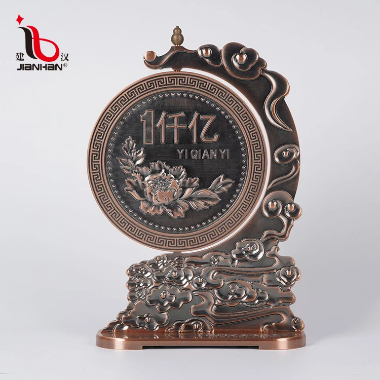 New Design Coin Shape Aluminum Ornaments For Home Decor