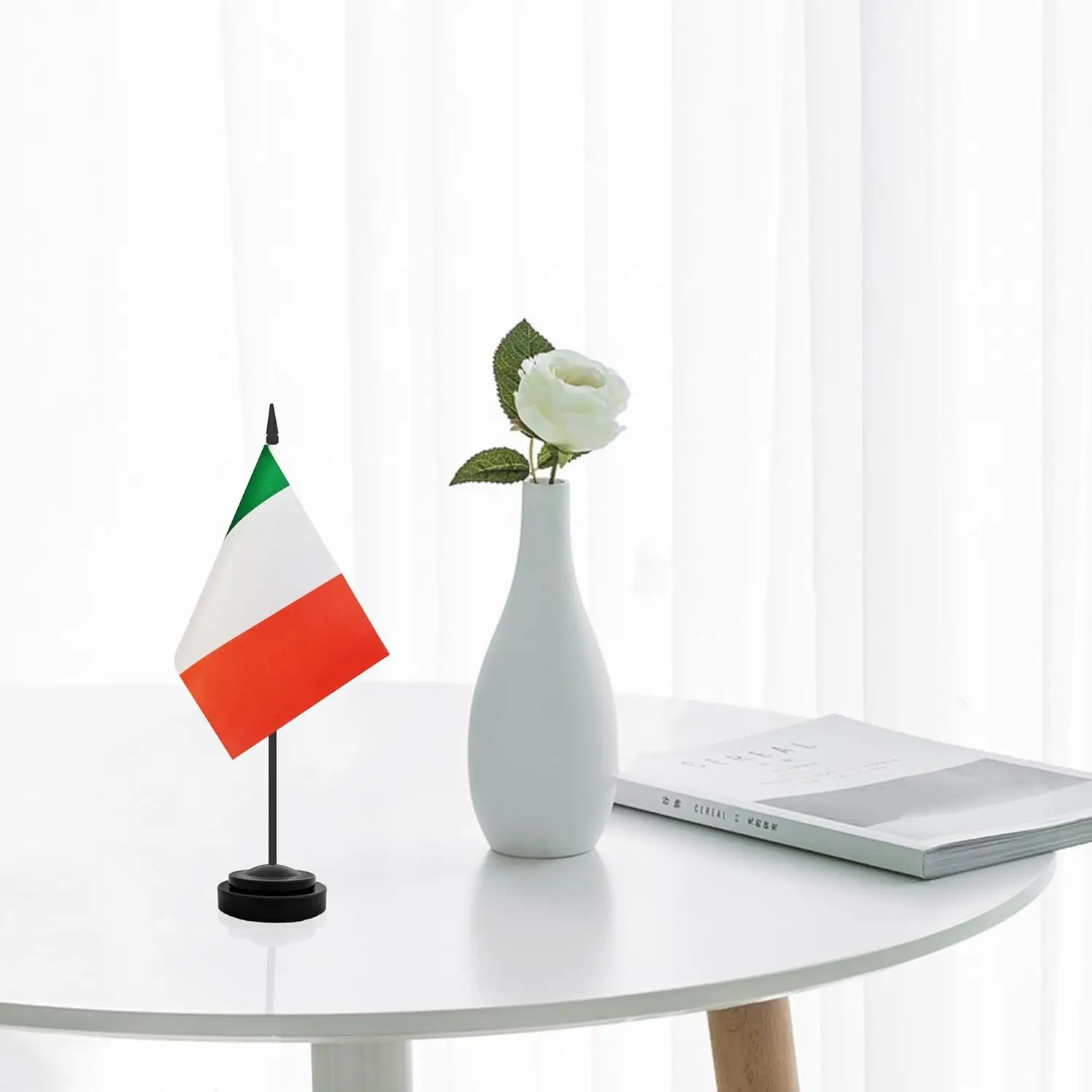 Custom 14*21 cm Italian table flag for festive desk decoration flag Custom Italian table flag