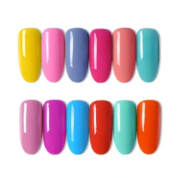 Glitter Red Gel Polish Nail Art Varnishes Gel Lacquer Coat Design UV Gel Varnish Soak Off LED Nails Manicure