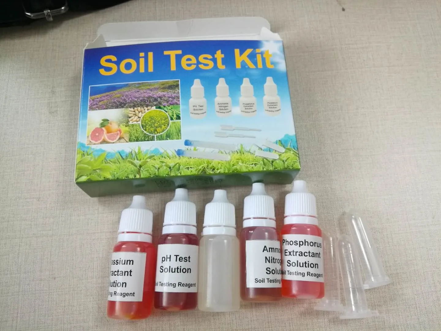Soil  PH  Liquid Test Kits strips for Flowers, Vegetables, Grass and Fruits