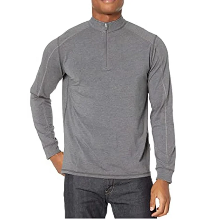 Sustainable oem Men bamboo fiber shirts custom bamboo tshirts sustainable t shirt half zip bamboo organic shirts