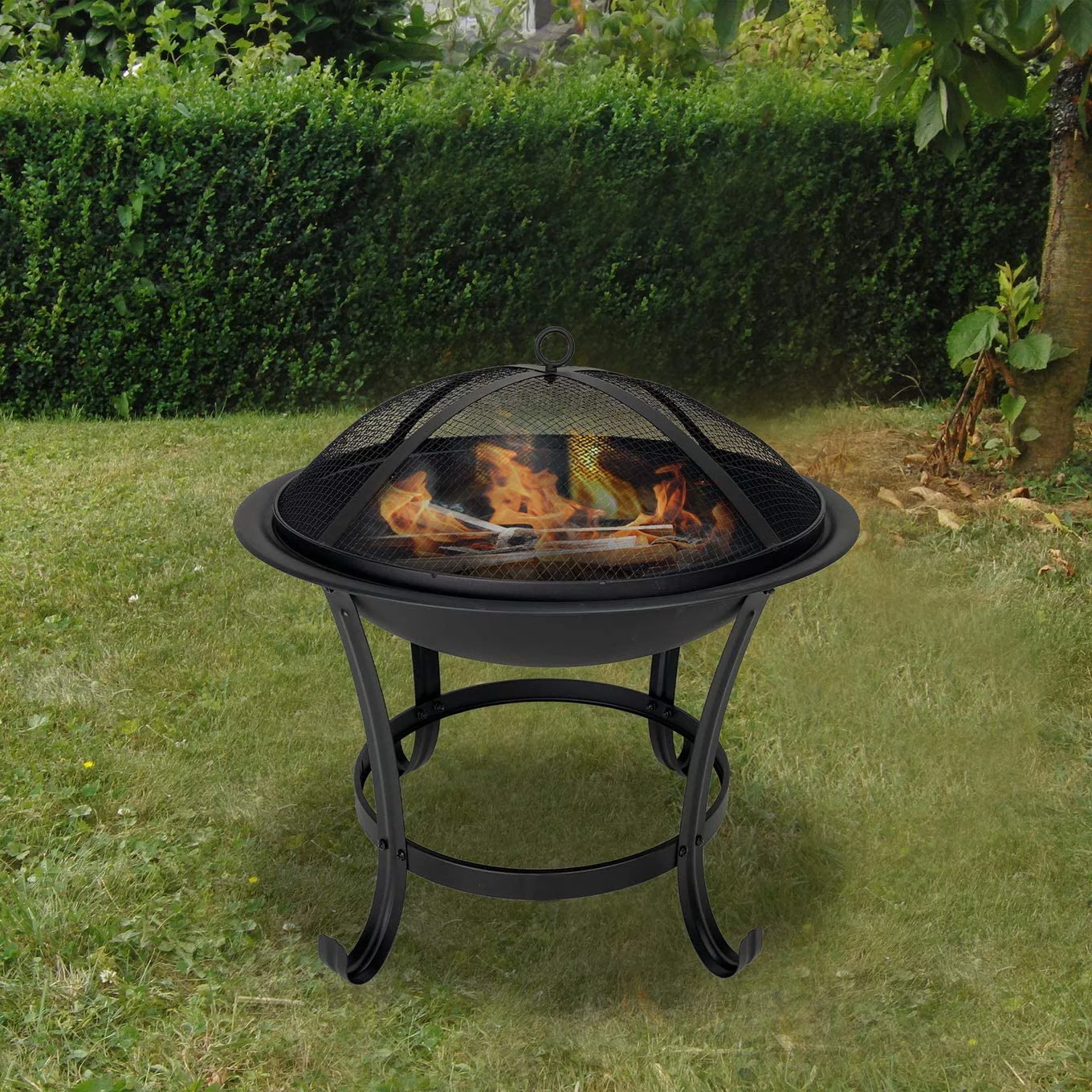 FireBeauty костра для барбекю гриля с сетчатой крышкой экрана