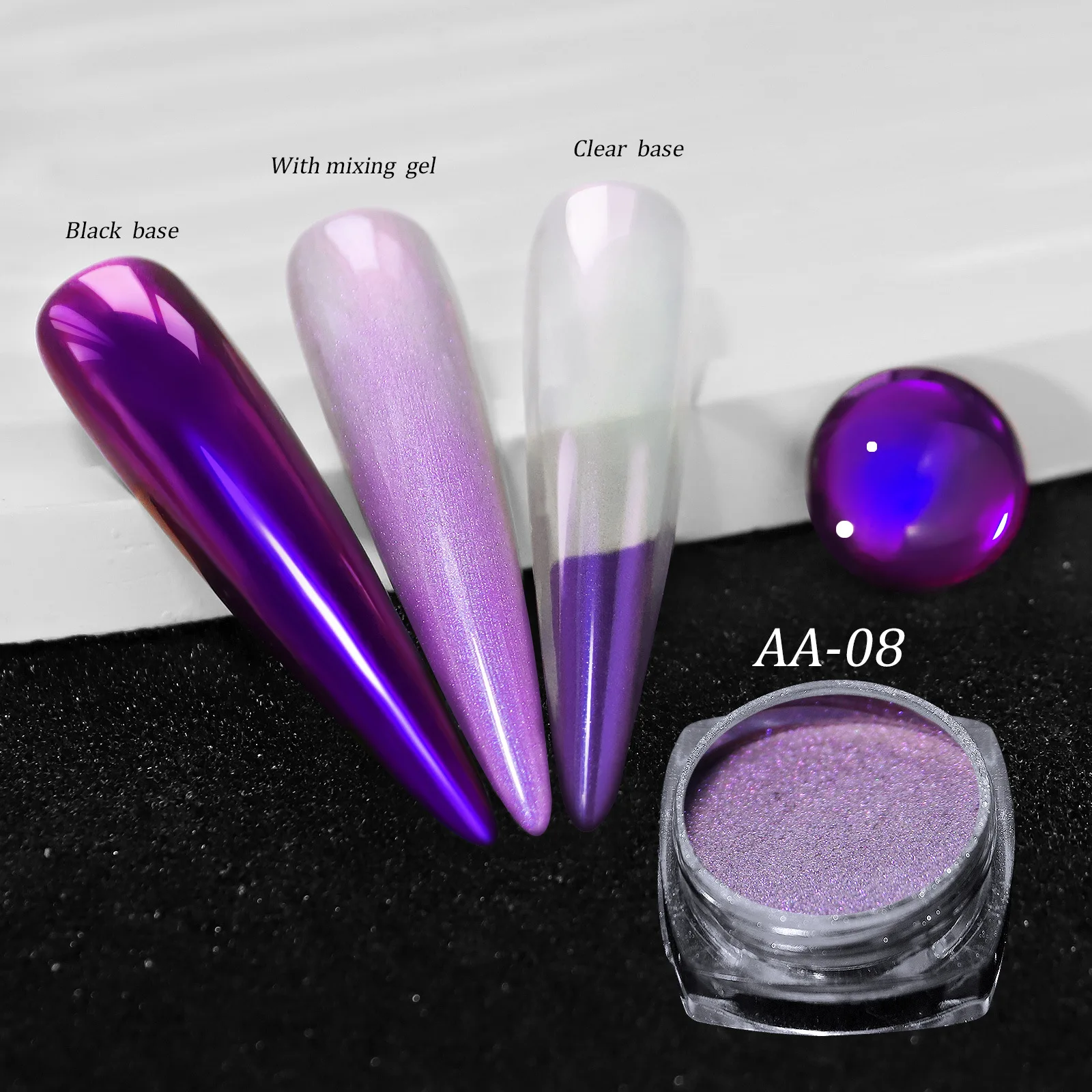 Nail Salon Manicure Pigment Glitter Dust Chrome Nail Powder Metallic Mirror Effect Pigment