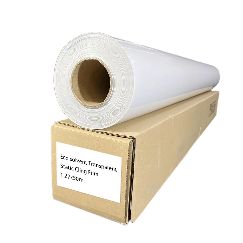 High Quality  Printable Eco solvent White Clrear Transparent Static Window Film
