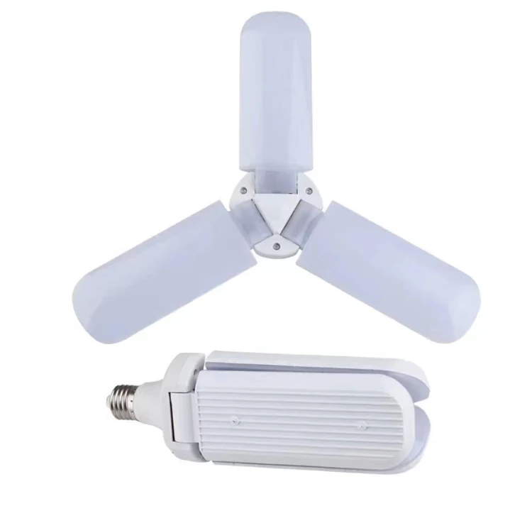 
folding light bulb led lamp three leaves foldable fan blade foldable Fan Blade Bulb 