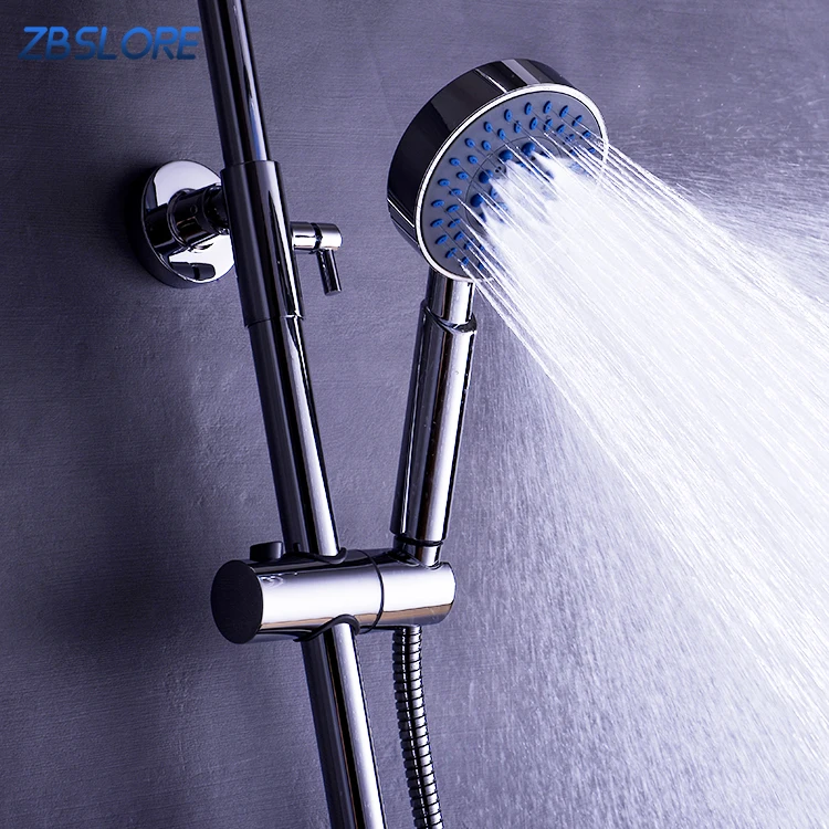 Wholesale Outdoor Rain Shower Fixtures Triple Function Rovate Brass Multiple Spray Shower System