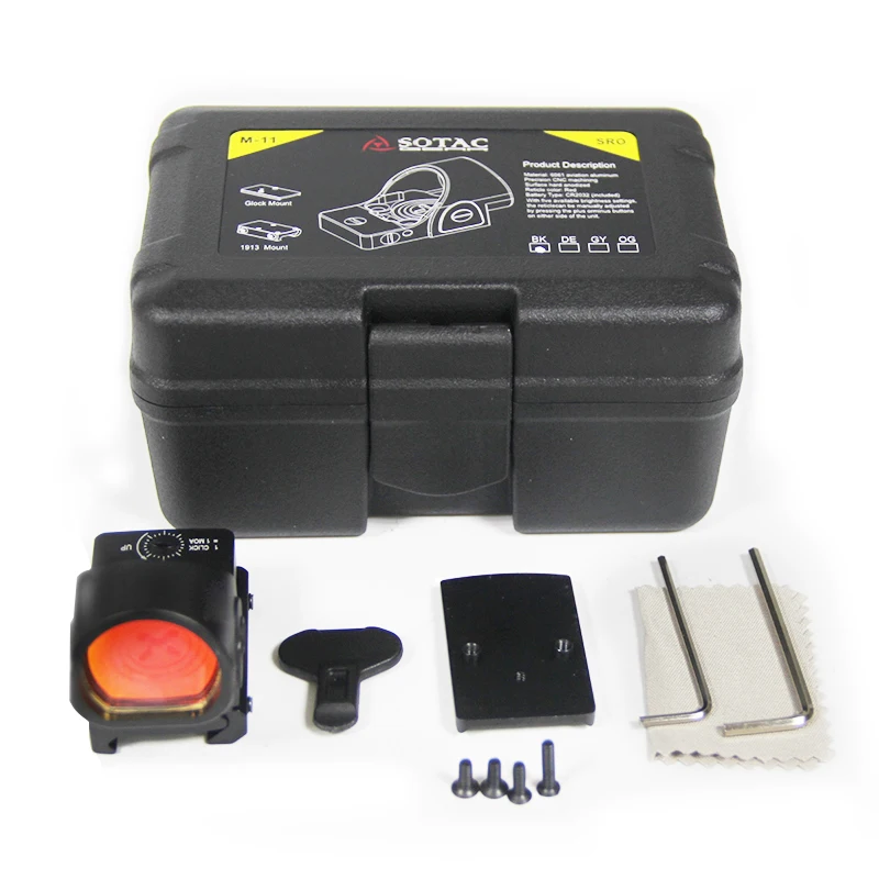 Mini SRO Red Dot Scope Sight RMR Collimator Reflex Sight for 20mm Rail mount Hunting Rifle Airsoft Glock Pistol Scope