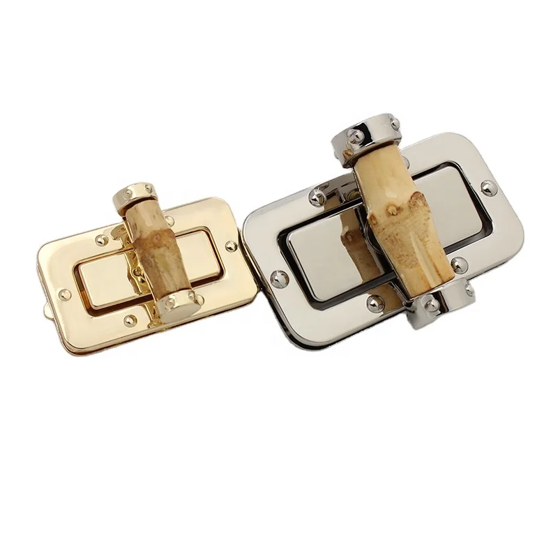 Nolvo World  Hot Selling Bag accessories Product Fashion Bamboo Handbag Twist Turn Lock for lady handbag bag