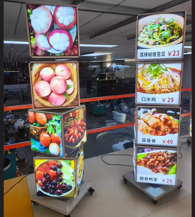 Vertical Rotating Led Lightbox 4-layer Stereoscopic Display Rotating Billboard Outdoor Waterproof Lightbox