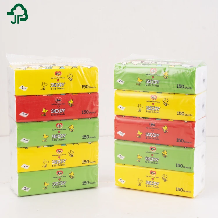 Factory Direct Sale OEM 2ply Cheap Soft Promotional Rectangle Cube Box Facial Tissue