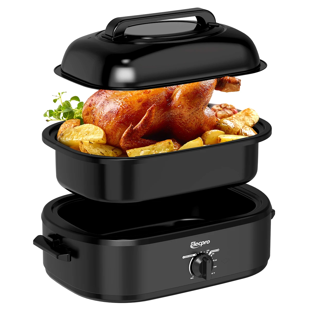 2024 New design in United States 120V 1450W power Large capacity Electric Turkey Roaster Oven