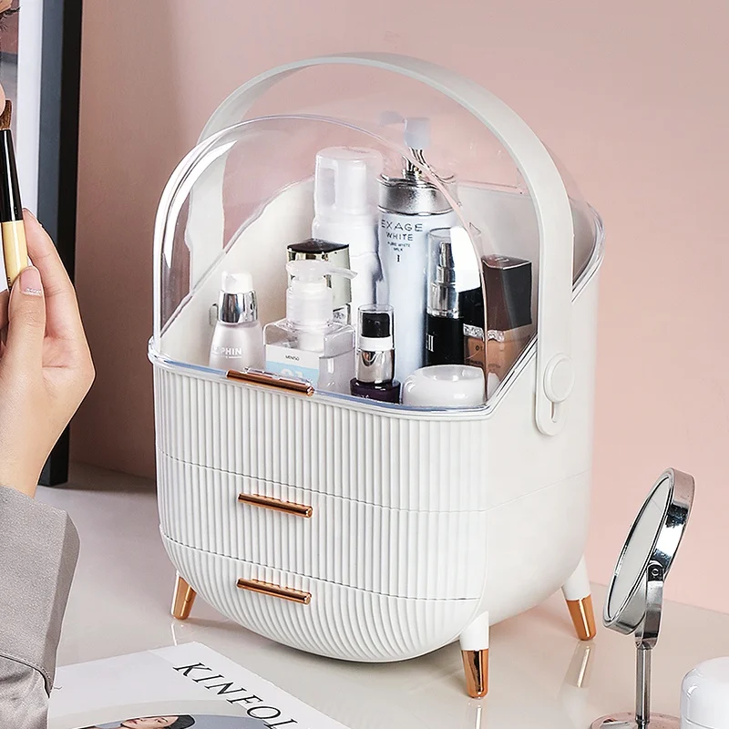 2024 hot makeup organizer rotating Premium cosmetic case makeup organizer acrylic cosmetic 4 drawers