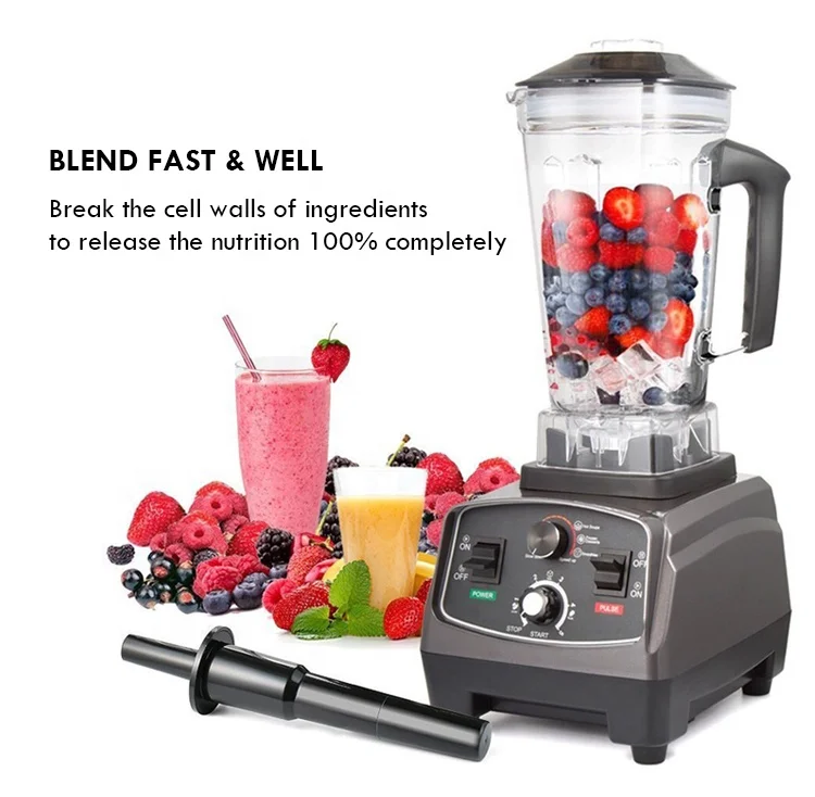 large capacity Commercial Ice crush vacuum blender mixer 2L quiet food blender and food processor