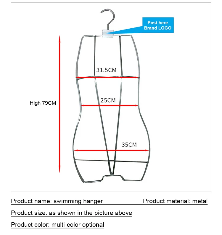 wholesale clothes space saving body bikini swimwear metal hangers hooks
