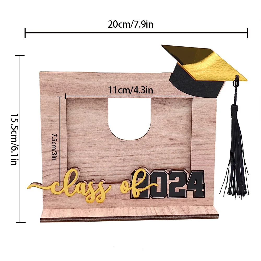 2024 New Graduation Gift Ideas Photo Frames Wooden Graduation Season Ornaments Souvenir