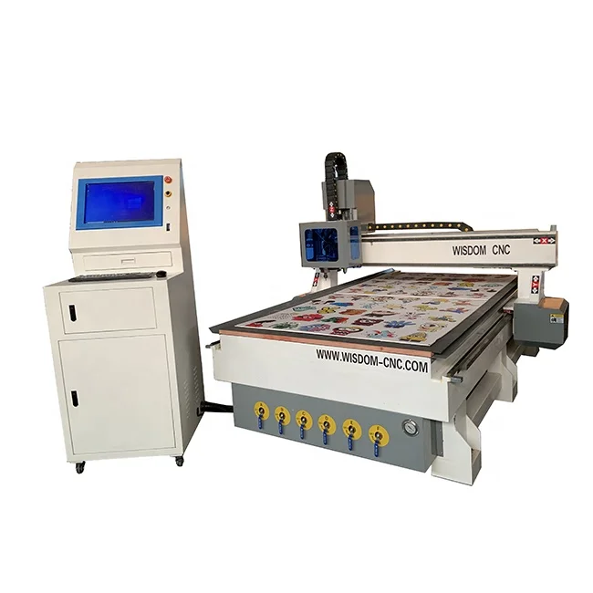 WS-K1325 cnc router oscillating knife cutting machine with CCD