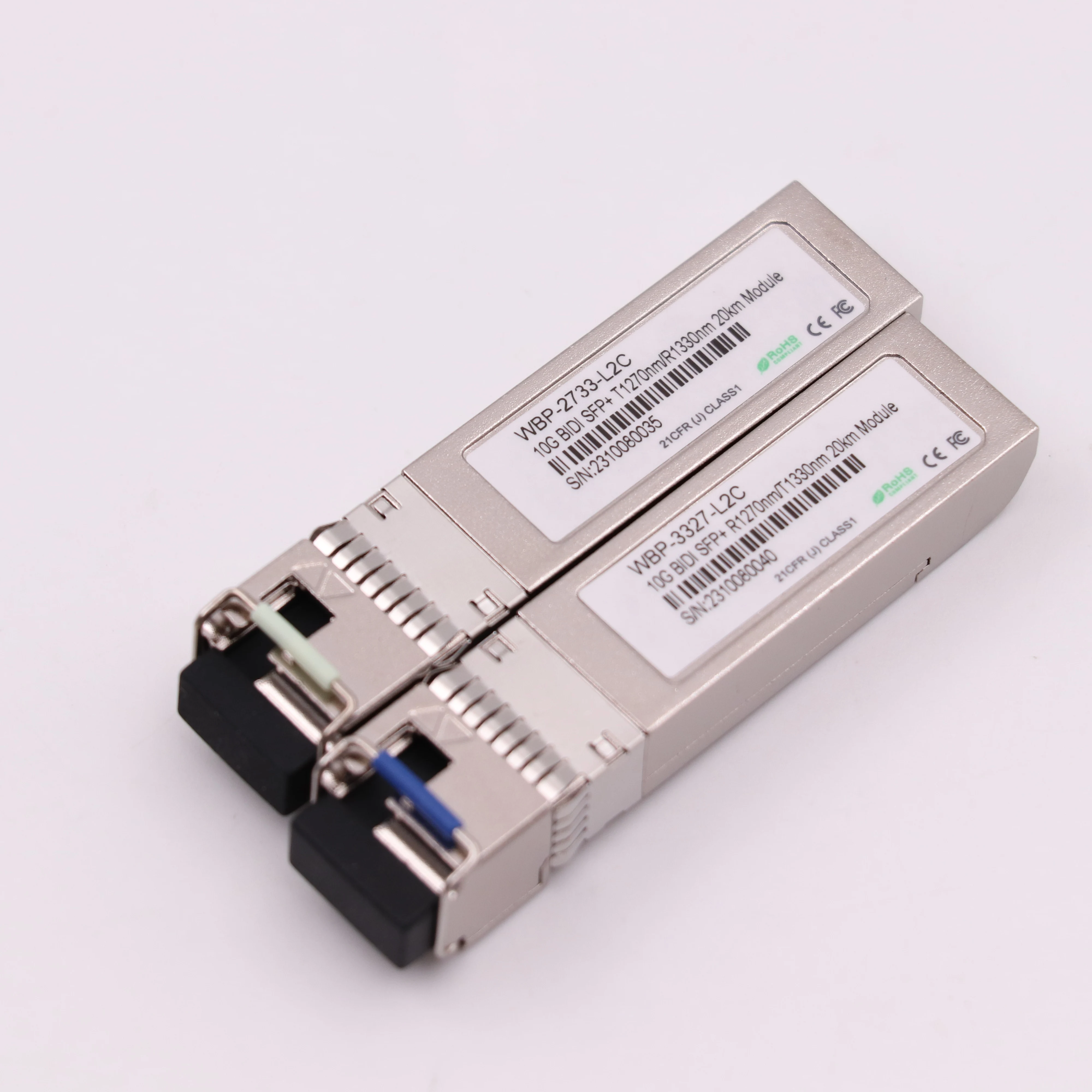 Generic 10Gbs BIDI SFP+ T1270nm/R1330nm R1270nm/T1330nm LC 20km Module 10G Single Fiber Optical Transceiver Single Mode