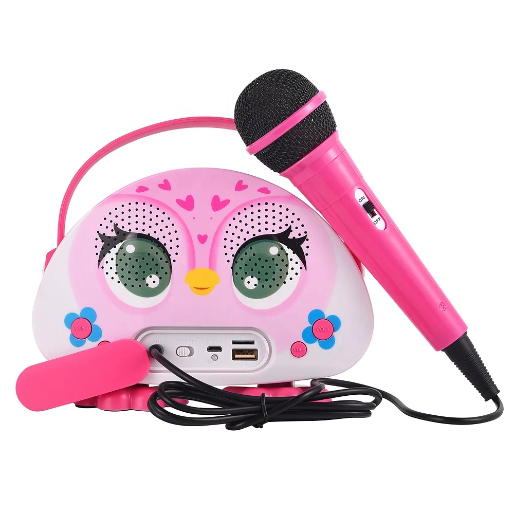 Ready Stock Multi-Function Children Intelligent Educational Karaoke Speaker Machine Video English Kid Story Learning  With 2Mics