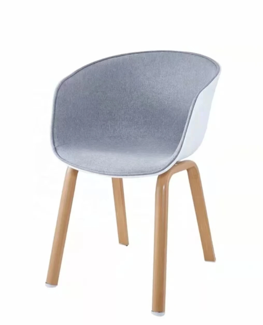 Best Wholesale Dining set steel iron metal legs dining chair with wooden color legs manufacturing PP plastic chair