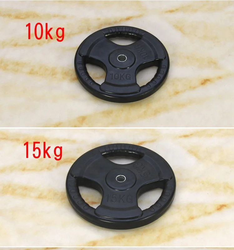 Factory Direct Three-hole Hand-held Gym Barbell Weight Plate