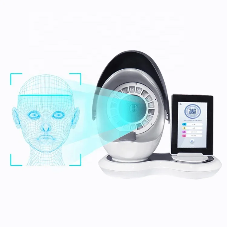 Professional Face Skin Analyzer 3D Digital 12 Million Dual Camera Skin Analysis Machine For Beauty Salon Clinic AI Face Scanner