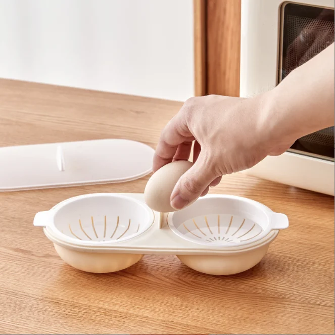 Microwave Oven Boiled Egg Cup Clear Water Poached Egg Maker Home Use Fast Non Stick Omelette Hot Spring Egg Mold