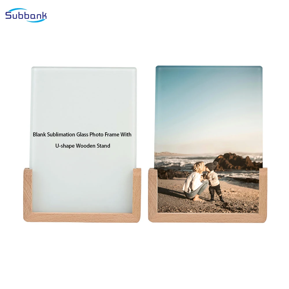 Subbank Wholesale 15.2*20.3cm Diy Custom Blank Sublimation Glass Picture Frame Tempered Glass Sublimation Photo Frames