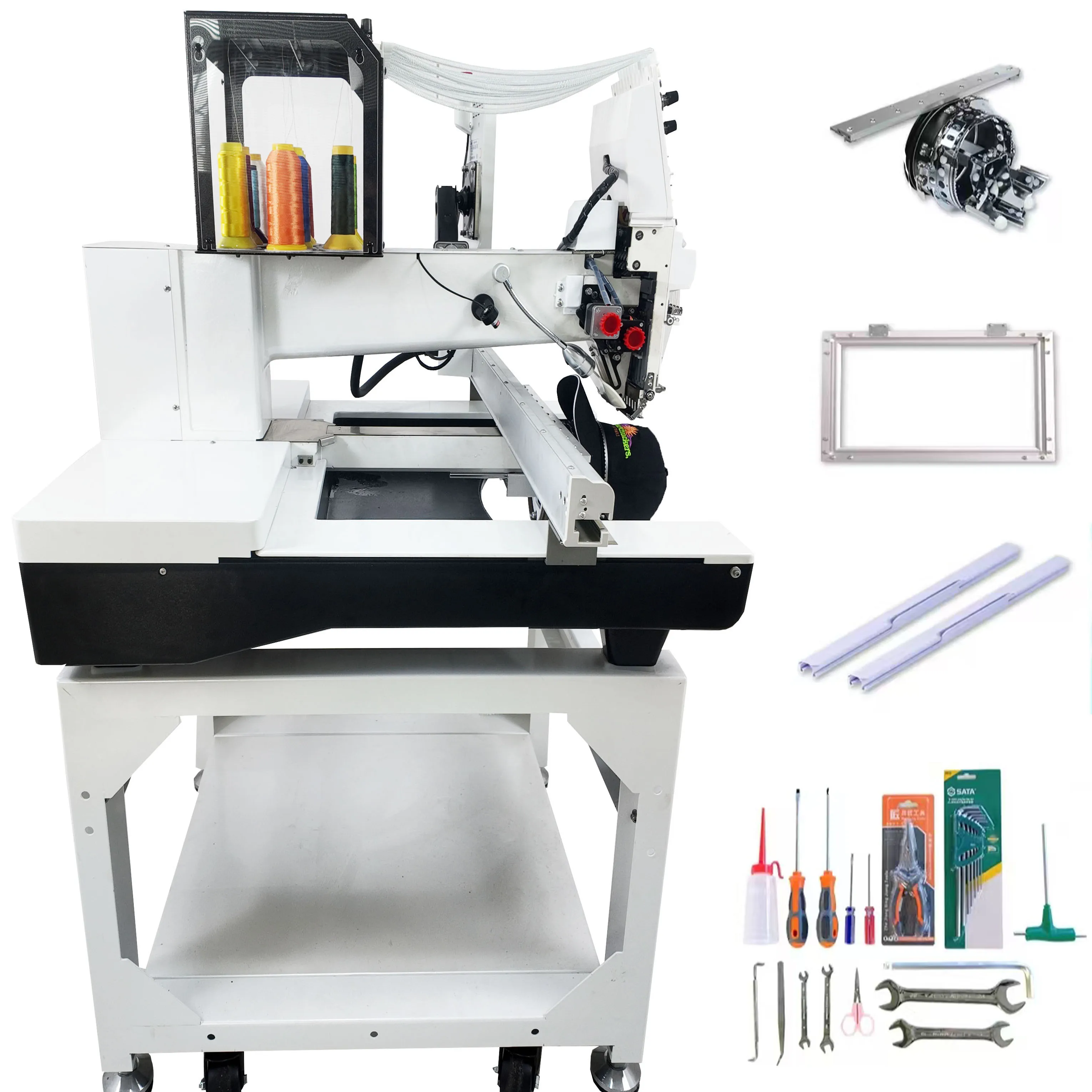 Высокоскоростная автоматическая компьютеризированная вышивальная машина Embro Ninjas с несколькими иглами, новое состояние, цена на 1 головку