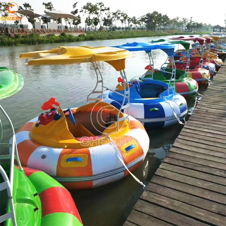 Water park swimming pool floating inflatable games aqua bumper boats electric motorized bumper boat