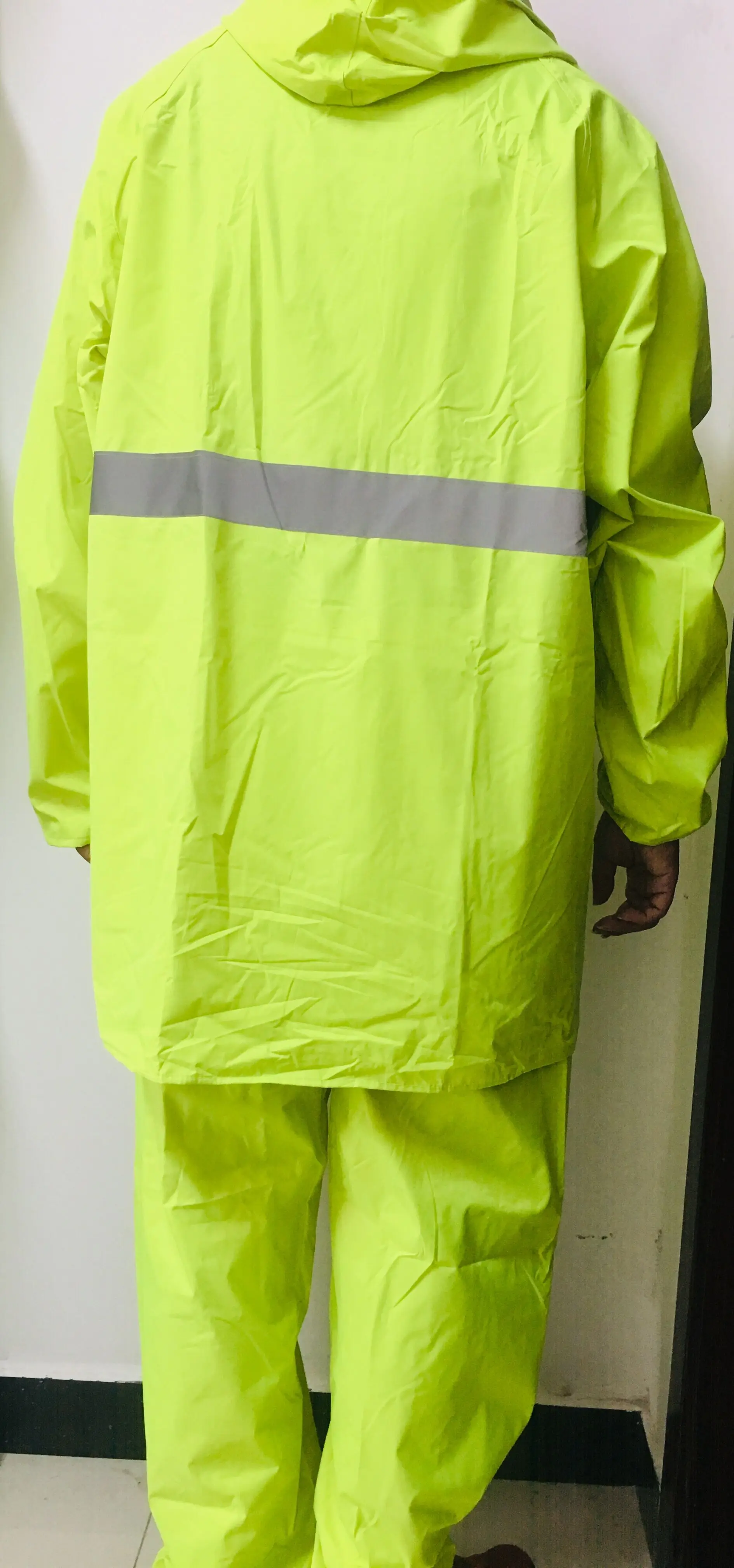 Hot Selling  safety  protection use   oxford clothing  /pvc   with  reflective tape  type  of Working Rain Suit