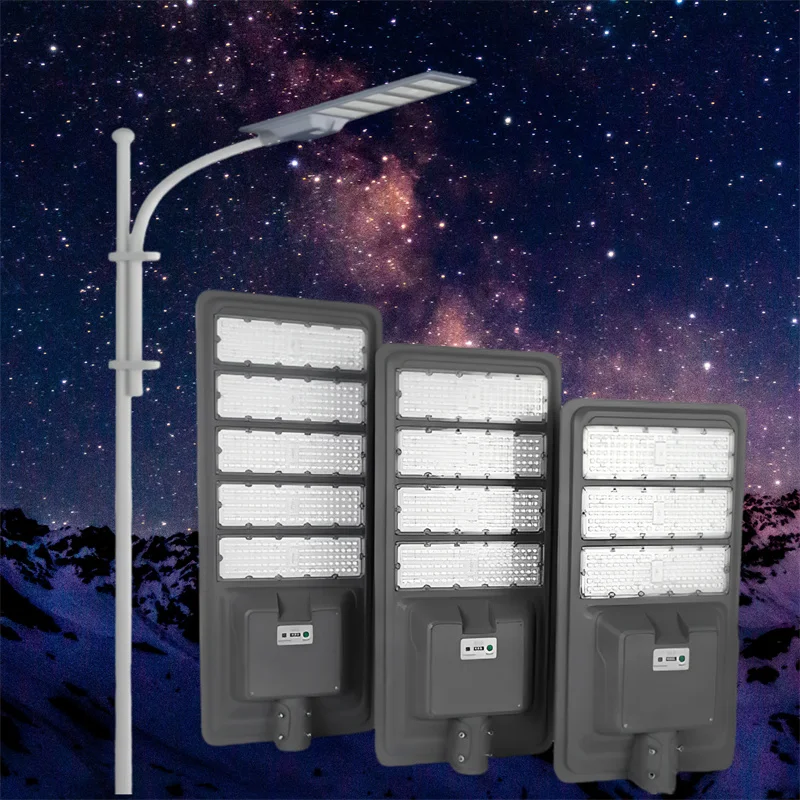 Large Capacity Battery High Brightness  100W 150W 200W 300W 400W 500W IP65 LED Pole Mount Roadways Parking  solar Street Light