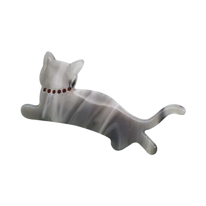 Factory custom designer cute cat hair clips accessories for little girls animals acrylic hair clips vendors hair clip pin