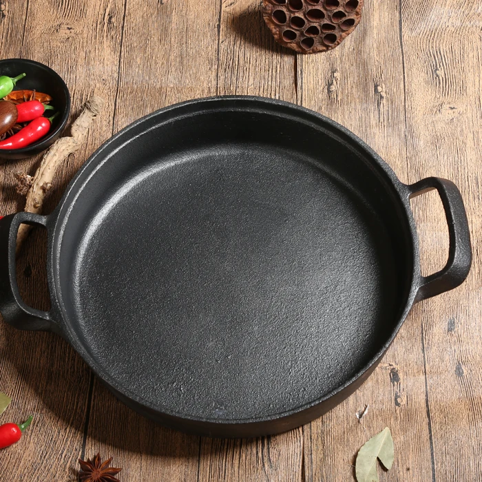 Drop Shipping Fry Pan High Quality  Non Stick Skillets Restaurant Enamel Cover Metal Plate Pot Stove Baking Pan