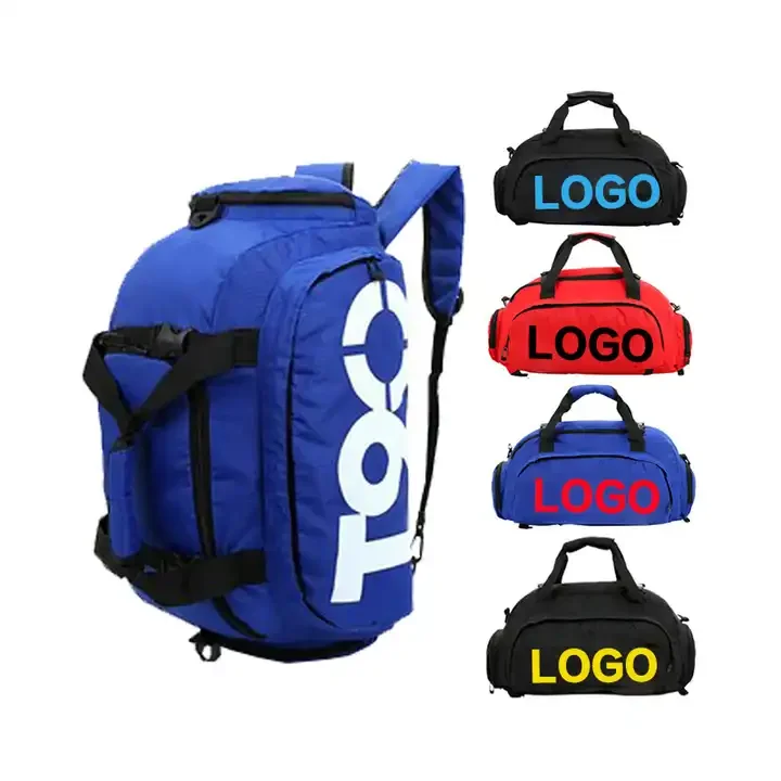 Custom Anti-theft Convertible Backpack Fitness With Shoe Compartment Handbag Women Mens Travel Sports Duffel Gym Bag