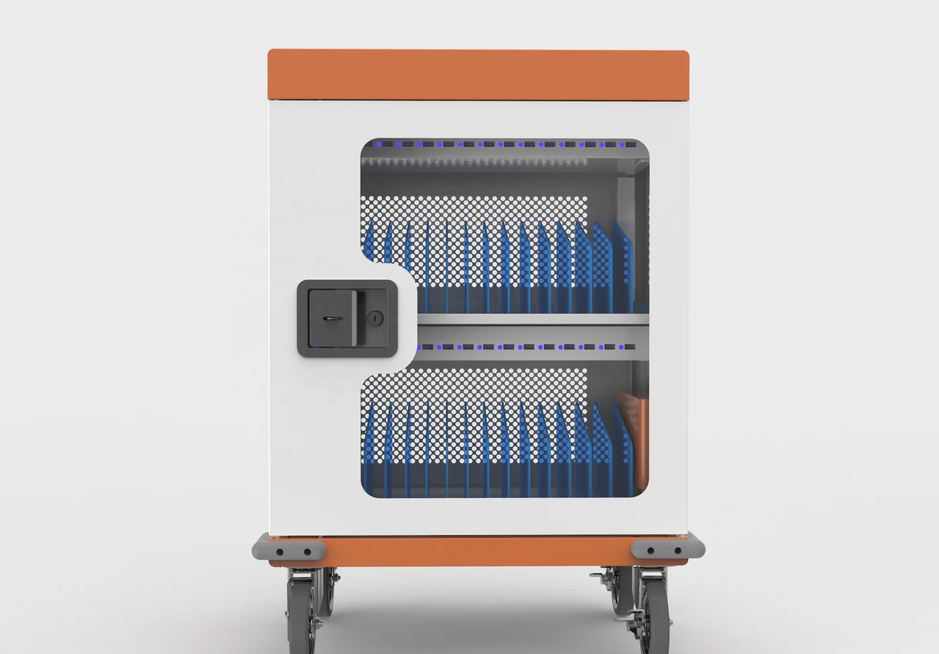 32 Ports USB Charging Cabinet Cart Education Equipment for School for Laptop Tablet Phone Chromebook iPad