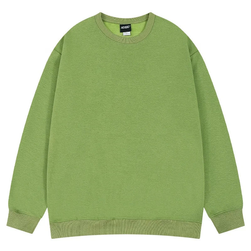 Wholesale Unisex Fleece 80 Cotton 20 Polyester Crew Neck Sweatshirts Mens Pullover Without Hood Oversized Men Sweatshirt