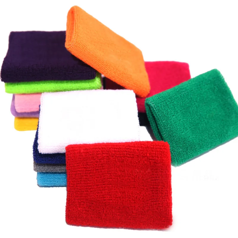 Custom logo Wrist Sweatbands Breathable tennis Sports Wrist sweat bands cotton Sweatband