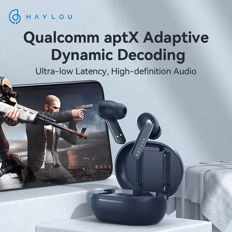 HAYLOU W1 TWS Wireless Headphone QCC 3040 Earphone Apt-X Adaptive Knowles Balanced Armature Dynamic Gaming Headset
