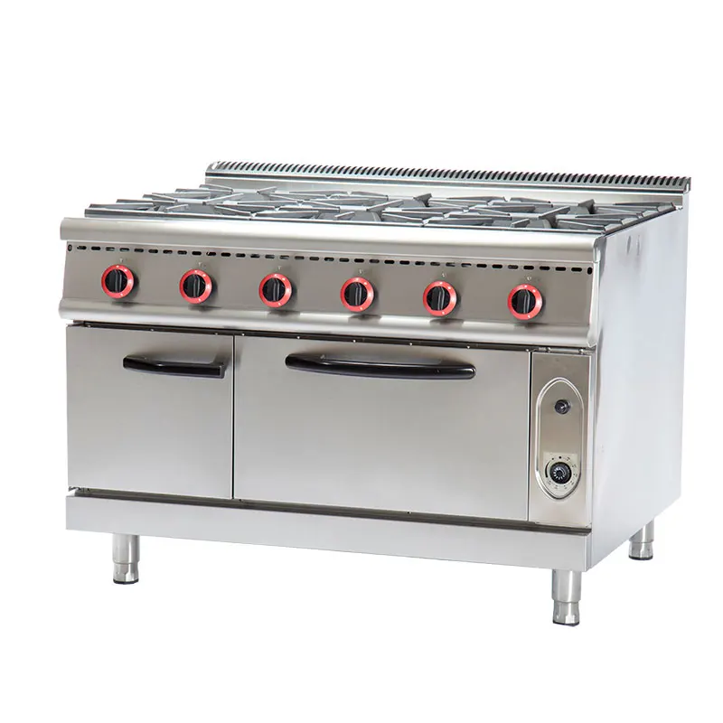 Commerical high quality gas range with 4 / 6 burner &cabinet